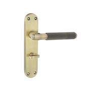 Spira Brass Connaught Knurled Lever On Backplate Privacy Matt Antique