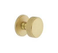 Spira Brass Connaught Knurled Mortice Door Knob Satin Brass