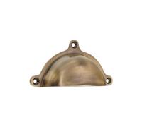 Spira Brass Cottage Drawer Cup Pull Antique Brass