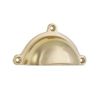 Spira Brass Cottage Drawer Cup Pull Polished Brass