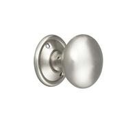 Spira Brass Cottage Large 50mm Rim/mortice Door Knob Satin Chrome