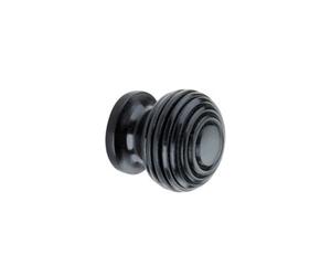 Spira Brass Ebonised Beehive Large Cupboard Knob