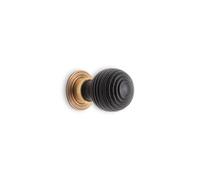 Spira Brass Ebonised Preston Large Cupboard Knob Aged Brass