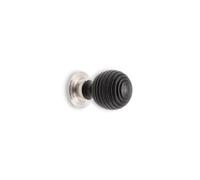 Spira Brass Ebonised Preston Large Cupboard Knob Polished Nickel