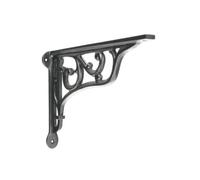 Spira Brass Edwardian Scroll Shelf Bracket Black (Sold In Pairs)