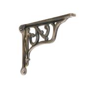 Spira Brass Edwardian Scroll Shelf Bracket Matt Antique (Sold In Pairs)
