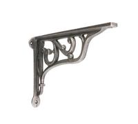 Spira Brass Edwardian Scroll Shelf Bracket Pewter (Sold In Pairs)