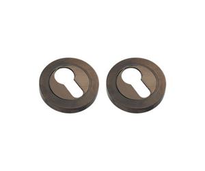 Spira Brass Euro Profile Escutcheon Antique