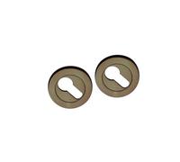 Spira Brass Euro Profile Escutcheon Matt Antique