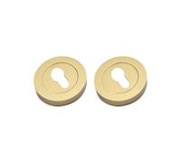 Spira Brass Euro Profile Escutcheon Satin Brass