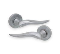 Spira Brass Flavia Lever Door Handle Satin Chrome