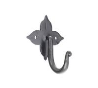 Spira Brass Floret Coat Hook Matt Black Finish