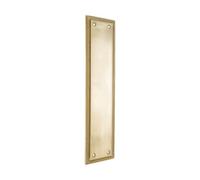 Spira Brass Georgian Finger Plate Square 300mm Polished Brass