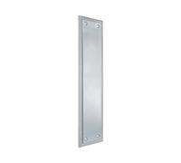 Spira Brass Georgian Finger Plate Square 300mm Satin Chrome