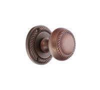Spira Brass Georgian Mortice Door Knob Aged Bronze