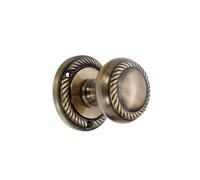 Spira Brass Georgian Mortice Door Knob Antique Brass