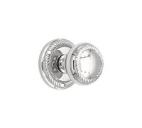 Spira Brass Georgian Mortice Door Knob Polished Chrome