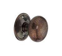 Spira Brass Hammered Cottage Large Rim/mortice Door Knob Antique