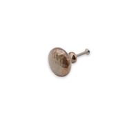 Spira Brass Hammered Mushroom 38mm Cupboard Knob Antique