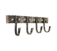 Spira Brass Iron Coat Hook Dotted 4 Leg - Antique