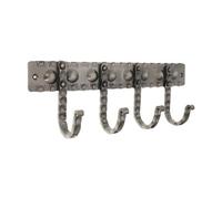 Spira Brass Iron Coat Hook Dotted 4 Leg - Pewter