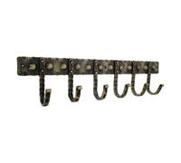 Spira Brass Iron Coat Hook Dotted 6 Leg - Antique