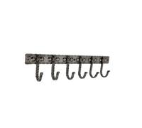 Spira Brass Iron Coat Hook Dotted 6 Leg - Pewter