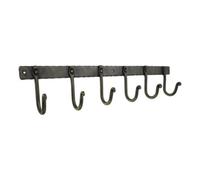 Spira Brass Iron Coat Hook Plain 6 Leg - Pewter