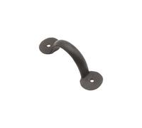 Spira Brass Iron Door Handle Penny End 4" - 100mm Beeswax