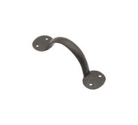 Spira Brass Iron Door Handle Penny End 6" - 150mm Beeswax