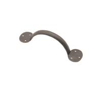 Spira Brass Iron Door Handle Penny End 8" - 200mm Beeswax