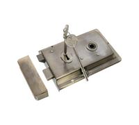 Spira Brass Iron Rim Lock - Fluted Antique Finish