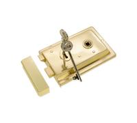 Spira Brass Iron Rim Lock - Fluted Electro Brass
