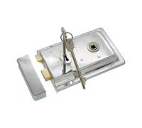 Spira Brass Iron Rim Lock - Fluted Polished Chrome