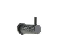 Spira Brass Jewel Knurlmond Coat Hook Matt Black