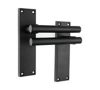 Spira Brass Jura Lever On Backplate Latch Matt Black