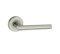 Spira Brass Jura Lever On Rose Satin Nickel