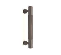 Spira Brass Knurled Bar Handles Large Gunmetal Grey