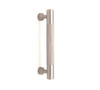 Spira Brass Knurled Bar Handles Medium Satin Silver
