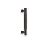Spira Brass Knurled Bar Handles Small Gunmetal Grey