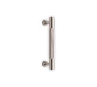 Spira Brass Knurled Bar Handles Small Satin Silver