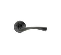 Spira Brass Mercury Lever Door Handle Matt Black