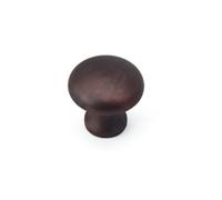 Spira Brass Mushroom 25mm Cupboard Knob Aged Bronze