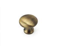 Spira Brass Mushroom 25mm Cupboard Knob Antique Brass