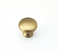 Spira Brass Mushroom 25mm Cupboard Knob Satin Brass