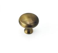 Spira Brass Mushroom 32mm Cupboard Knob Antique Brass