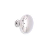 Spira Brass Mushroom 32mm Cupboard Knob Polished Nickel