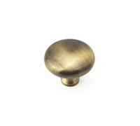 Spira Brass Mushroom 38mm Cupboard Knob Antique Brass