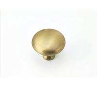 Spira Brass Mushroom 38mm Cupboard Knob Satin Brass