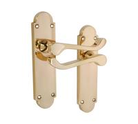Spira Brass Oakley Lever On Backplate Latch Polished Brass